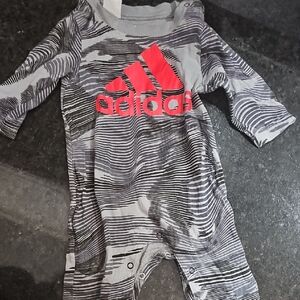 Adidas Kids Bodysuit - Gray and Pink